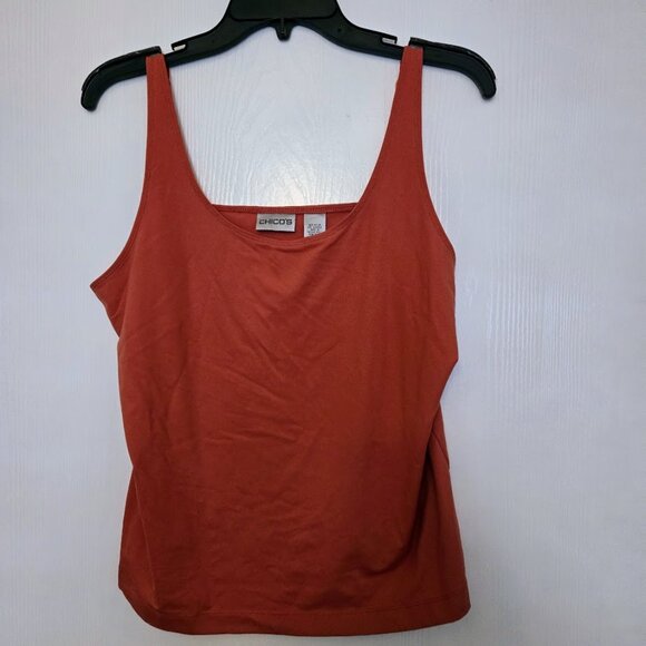 Chico's rust dark orange color camisole tank Size 2/L - Picture 1 of 3
